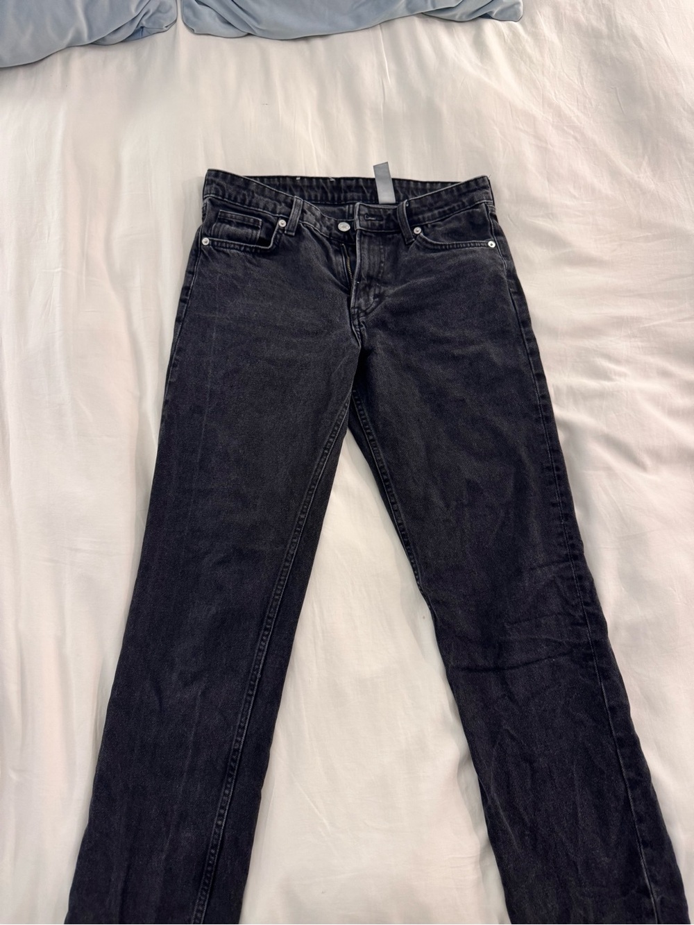 Charcoal Straight-Leg Jeans